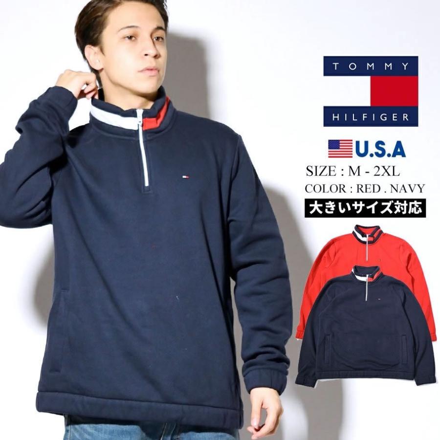 トミーヒルフィガー Tommy Hilfiger モックネックハーフジップトレーナー メンズ 裏起毛スウェット Usaモデル Flags Qz Mock 78f0159 Tmpt021 B系 Hiphop Third 通販 Yahoo ショッピング