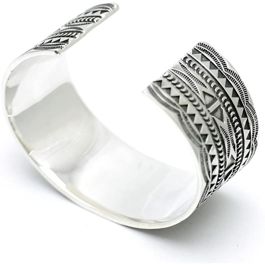 12月スーパーsale 15 Off メンズ ブレスレット 幅広バングル ボーダー古代柄 シルバー925 Ko シルバーワン メンズアクセサリー Chescotimes Com