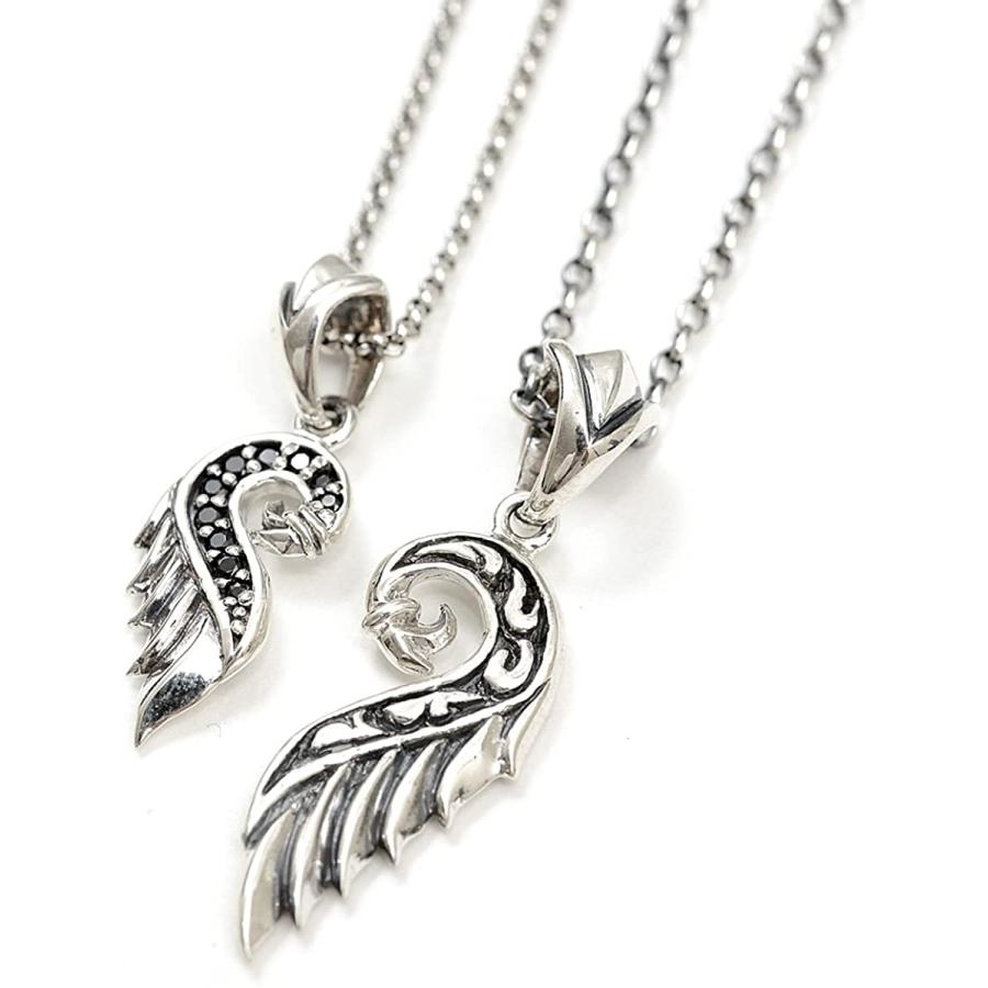 最安 石輝シルバー925 ペアネックレス メンズ レディース 羽 ウイング オニキス 622svn 国内正規品 限定 Www Skylanceronline Com