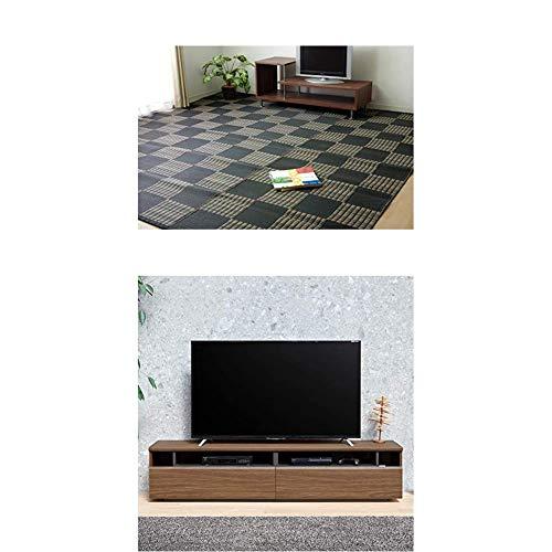 好評 リビングインテリアセット イケヒコ コーポレーション ラグ カーペット ウィード 江戸間6畳 ブラック 日本製 白井産業 テレビ 台 大型 新品本物 Collezionec2ph Com
