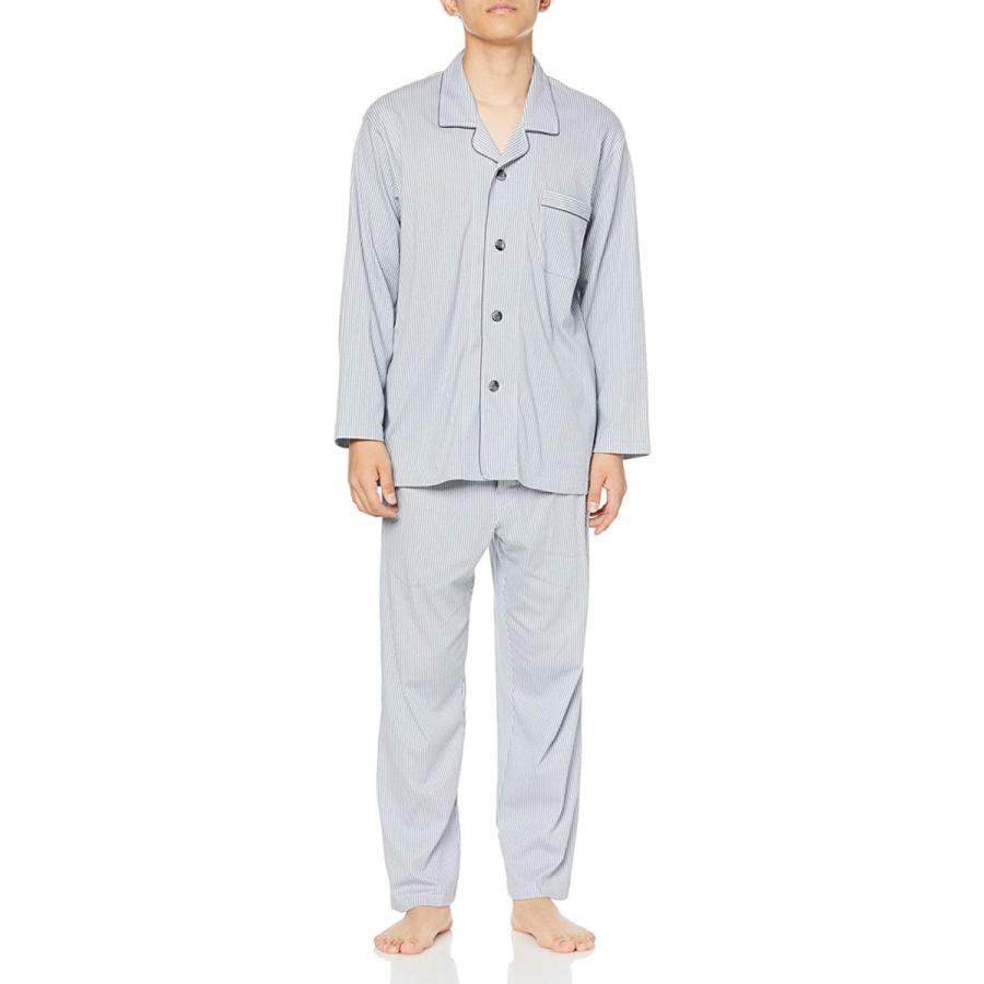 限定価格セール グンゼ パジャマセット M グレ メンズ 長袖スムース 下着 靴下 部屋着