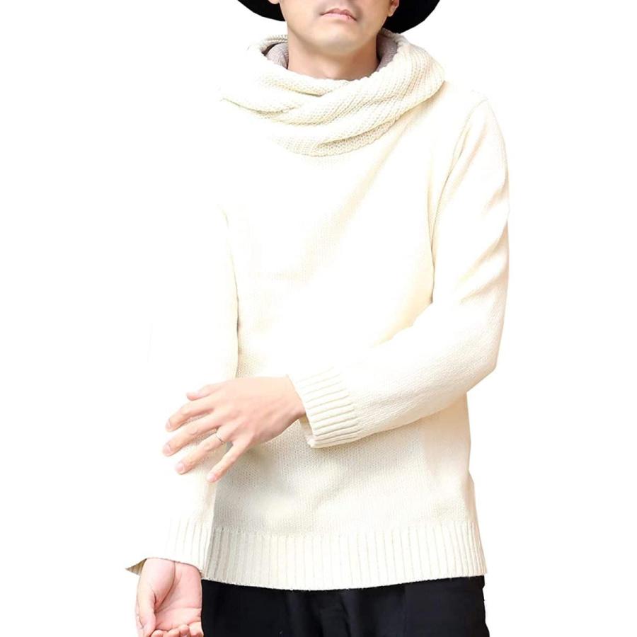 新版 レヴォ Revo メンズ アクリル100 ニット ボリュームネック フード付き パーカー 長袖 セーター ナチュラル 1 Mサイズ 004 Third Store 通販 Yahoo ショッピング 超人気の Blog Lonolife Com