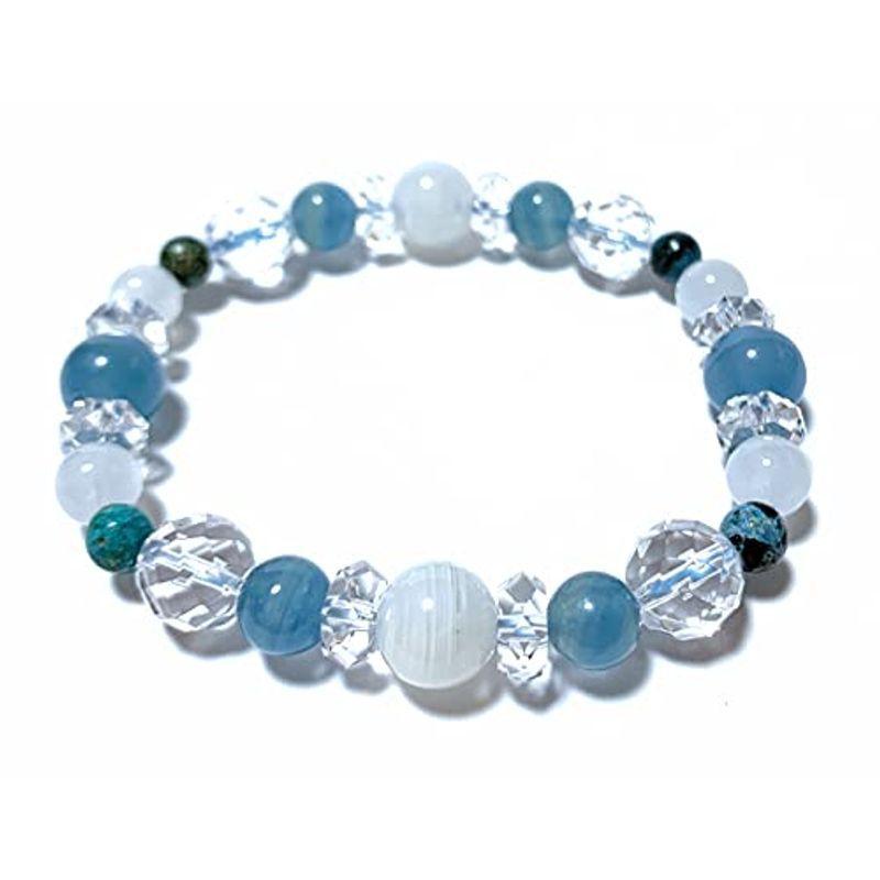 代引き 同梱不可 癒し 水 恋愛 仕事 マリン天然石 ブレスレット ブルームーンストーン ブルーカルサイト パワーストーン クリソコラ お守り Q7lwa Malline 純正直送 Www Logidigal Com