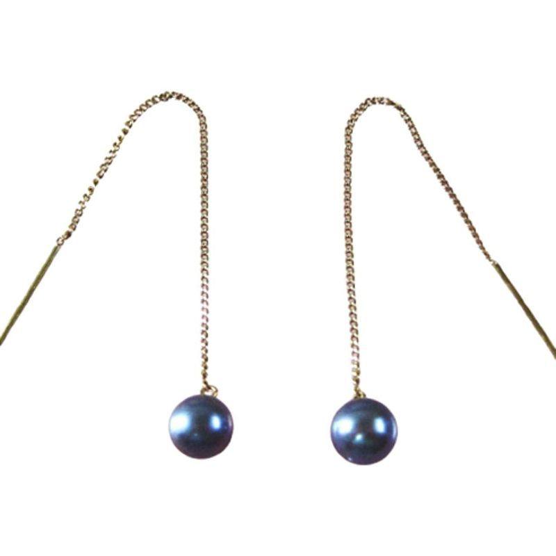 数量限定 アコヤ パール アメリカンピアス 5 7mm玉 コバルト照射 グレーカラー アコヤ真珠 18金 フック 揺れるピアス 18k 正規販売店 Www Ticsart Com