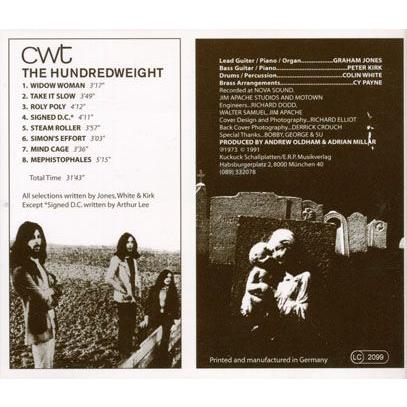 CWT/The Hundredweight (1973/only) (シー・ダブリュー・ティー/German,UK) |  | 01