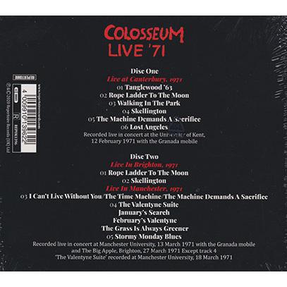 COLOSSEUM/Live '71: Canterbury Brighton & Manchester(2CD) (1971/Live) (コロシアム/UK) |  | 01
