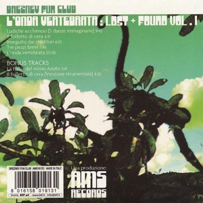 BREZNEV FUN CLUB/L'onda Vertebrata (2011/1st) (ブレジネフ・ファン・クラブ/Italy) |  | 01