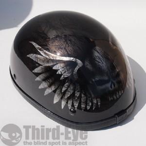 バイク ヘルメット ハーフキャップ ストーン スカル・ウィング 12ST011 |  | 01