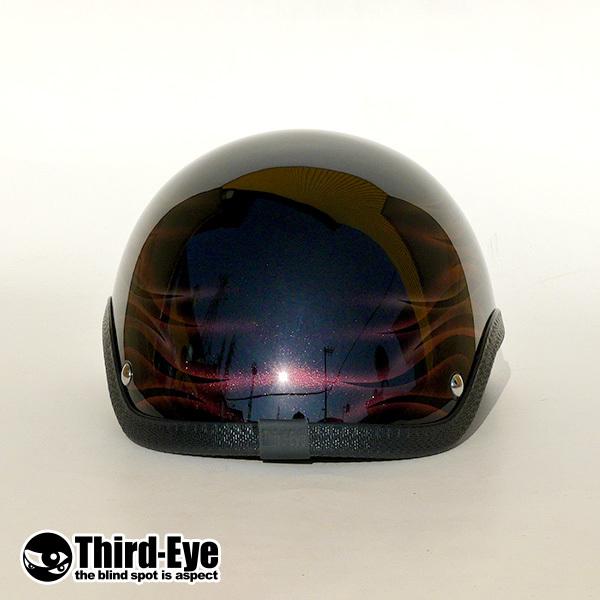 限定 バイク ヘルメット ハーフキャップ AURORA FLAMES グリフォン