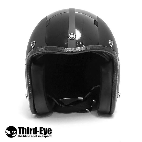 限定 バイク ヘルメット スモールジェット CBスカル BLACK-BLACK TFS2｜thirdeye｜09