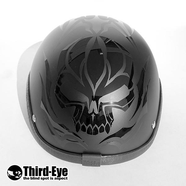 サードアイ Third-Eye ハーフ ヘルメット キャップ 検 ハーレー バイク ヘルメット ハーフキャップ ベッカー マットブラック BC
