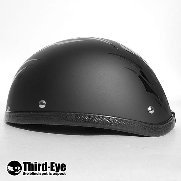 在庫 バイク ヘルメット ハーフキャップ トライバルスカル BLACK 在庫 バイク ヘルメット ハーフキャップ トライバルスカル BLACK