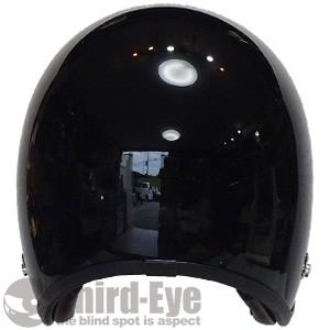 Third-Eye ブラック×ブラック ヘルメット バイク ヘルメット ハーフキャップ ベッカー ブラック BC-BK