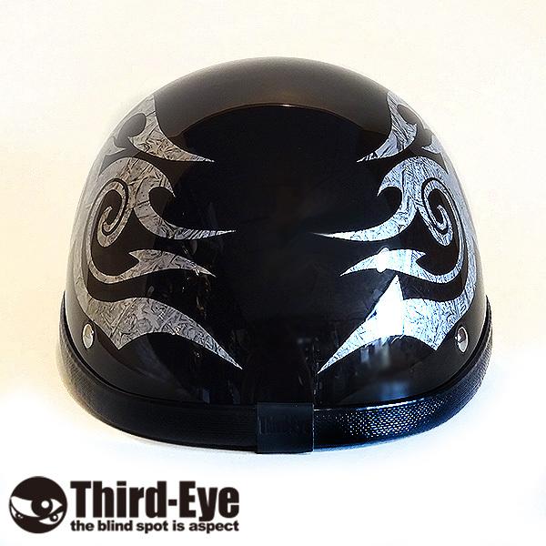 限定 T1 ブラック／シルバー（ラップベース）トライバル1 ヘルメット