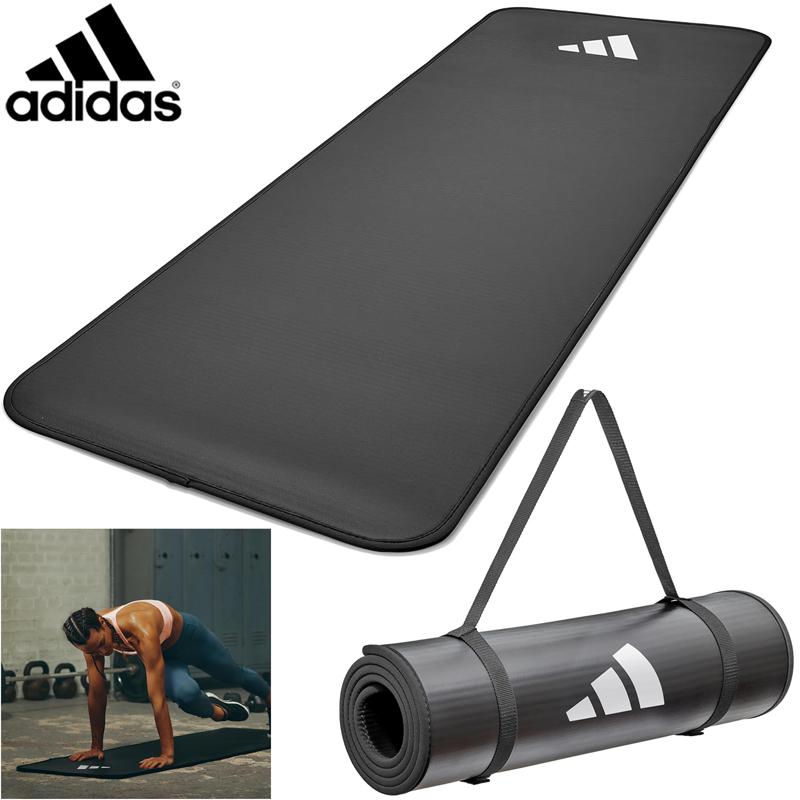 adidas（アディダス） 軽量 トレーニングマット ヨガマット ブラック