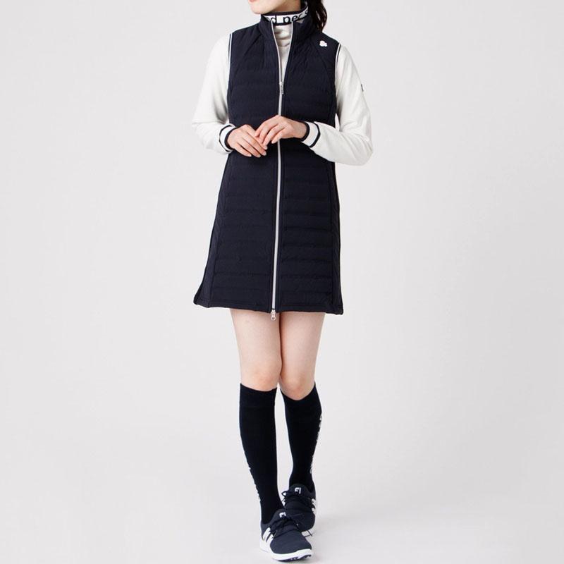 アンパスィ レディース 中綿 ノースリーブ ワンピース 保温 ストレッチ AFF3002G2 ハイブリッドAIR and per se RCBR ワンピ ゴルフ トップス アウター | and per se | 06