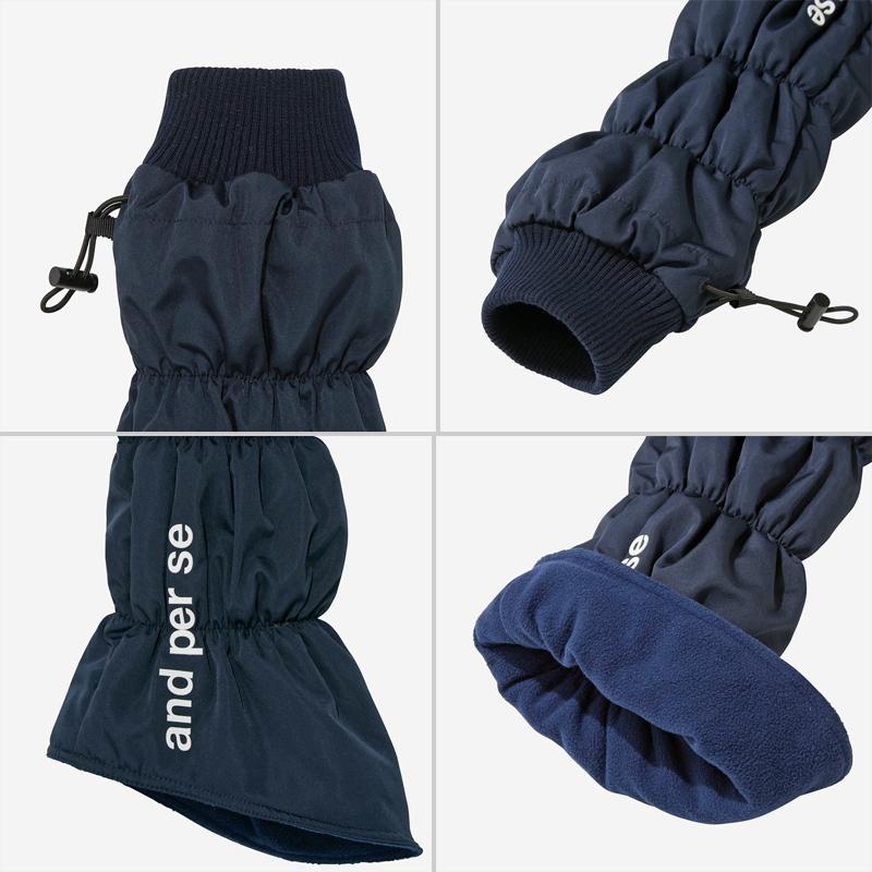 and per se アンパスィ レディース 中綿 レッグウォーマー 裏