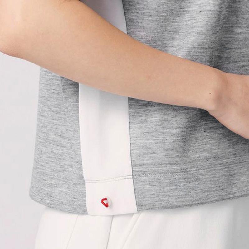 アンパスィ レディース モックネック スウェット 半袖 シャツ AFS6503J2 ストレッチ and per se SAAR モックシャツ ゴルフ トップス | and per se | 09