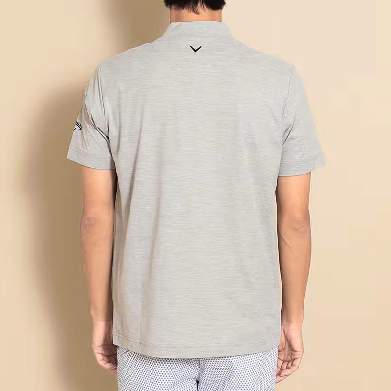 【V12】スター柄立体ラバーロゴ吸汗速乾ストレッチ半袖モックネックシャツXL V12】スター柄立体ラバーロゴ吸汗速乾ストレッチ半袖モック