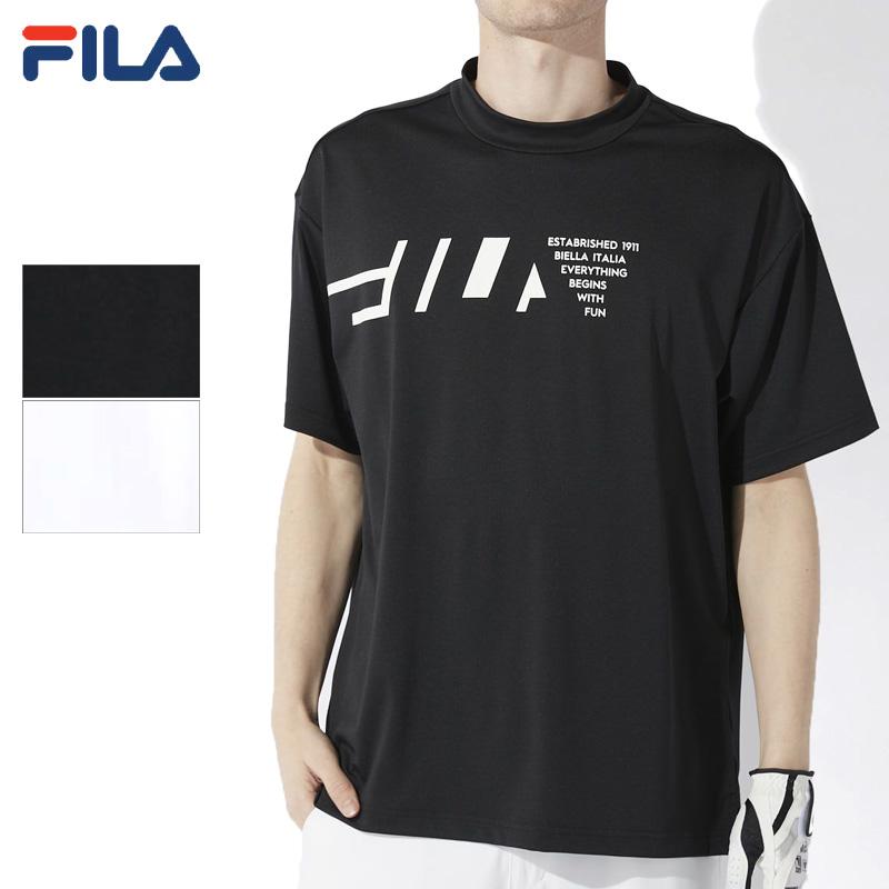 FILA GOLF モックネック 半袖シャツ ホワイト/ブラック 【公式通販】