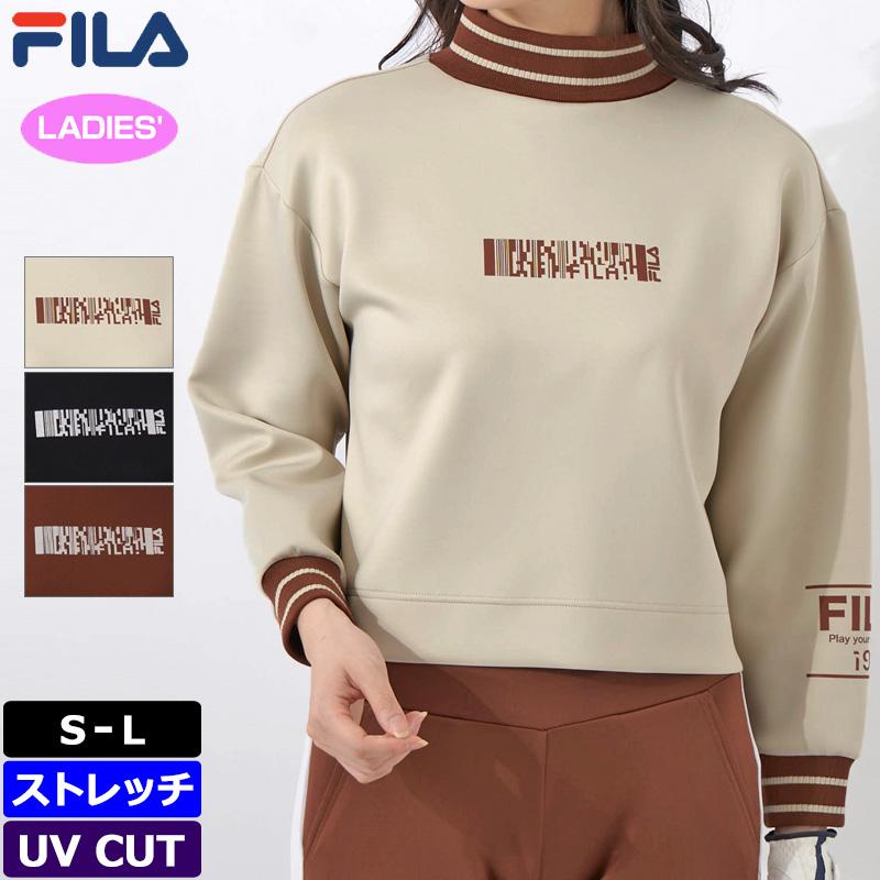 新品 フィラ ゴルフ ロゴジャガード ハイネック セーター ブラック/グレー M 30%OFFセール】FILA GOLF フィラゴルフ ゴルフウェア ハイネック