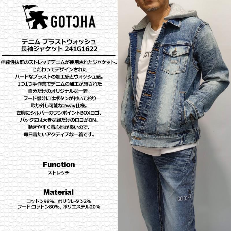GOTCHA ガッチャ メンズ ストレッチ デニム ジャケット フード GOTCHA ガッチャ メンズ ストレッチ デニム ジャケット フード