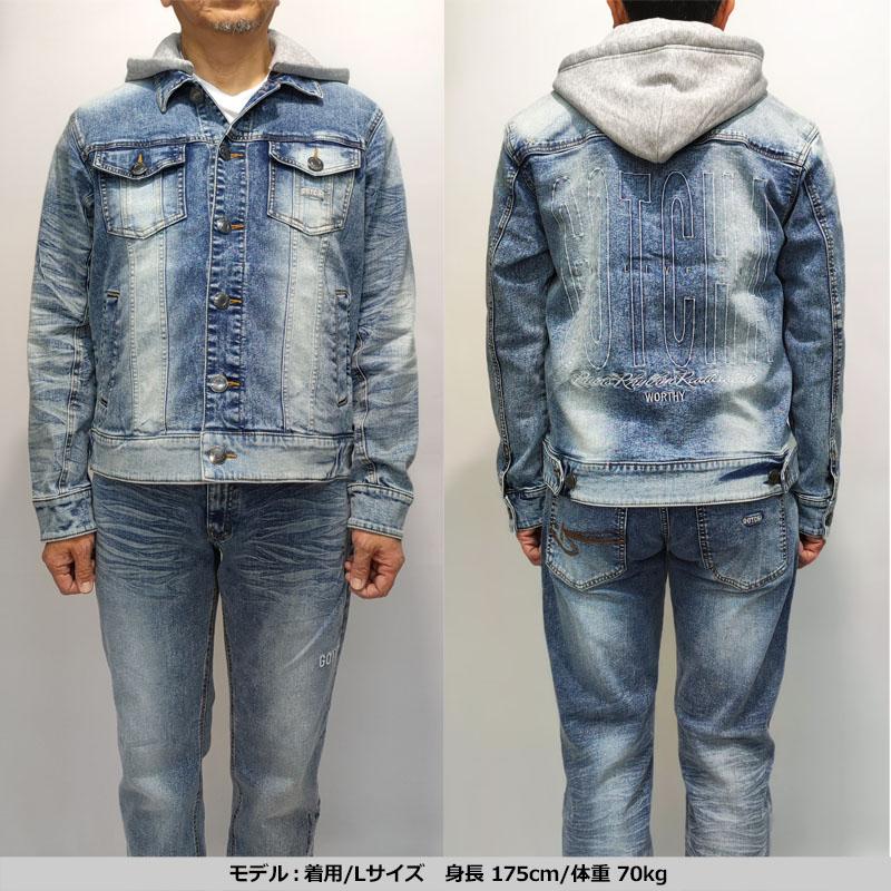 GOTCHA ガッチャ メンズ ストレッチ デニム ジャケット フード GOTCHA ガッチャ メンズ ストレッチ デニム ジャケット フード