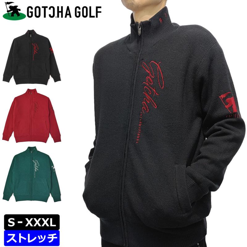 GOTCHA GOLF クーポン有 ガッチャゴルフ ジップアップ ニット 長袖