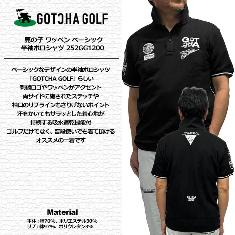 GOTCHA GOLF ガッチャゴルフ 2025 メンズ 半袖ポロシャツ 鹿の子 GOTCHA GOLF ガッチャゴルフ 2025 メンズ 半袖ポロシャツ 鹿の子
