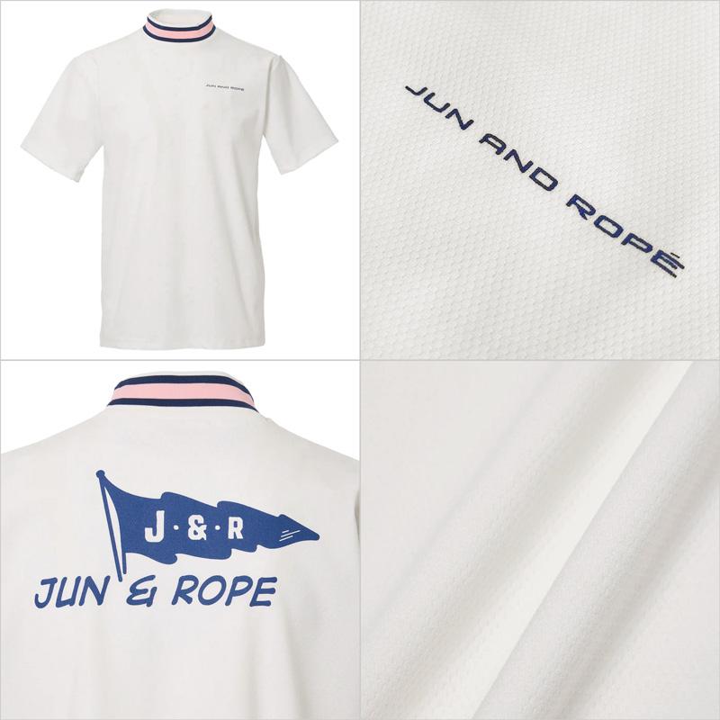 JUN＆ROPE 2024 メンズ 吸汗速乾 モックネック メッシュ 半袖 シャツ EJM24150 ストレッチ 24SS ゴルフウェア トップス ジュン アンド ロペ ジュンロペ MAY2｜thirdwave-365sports｜09