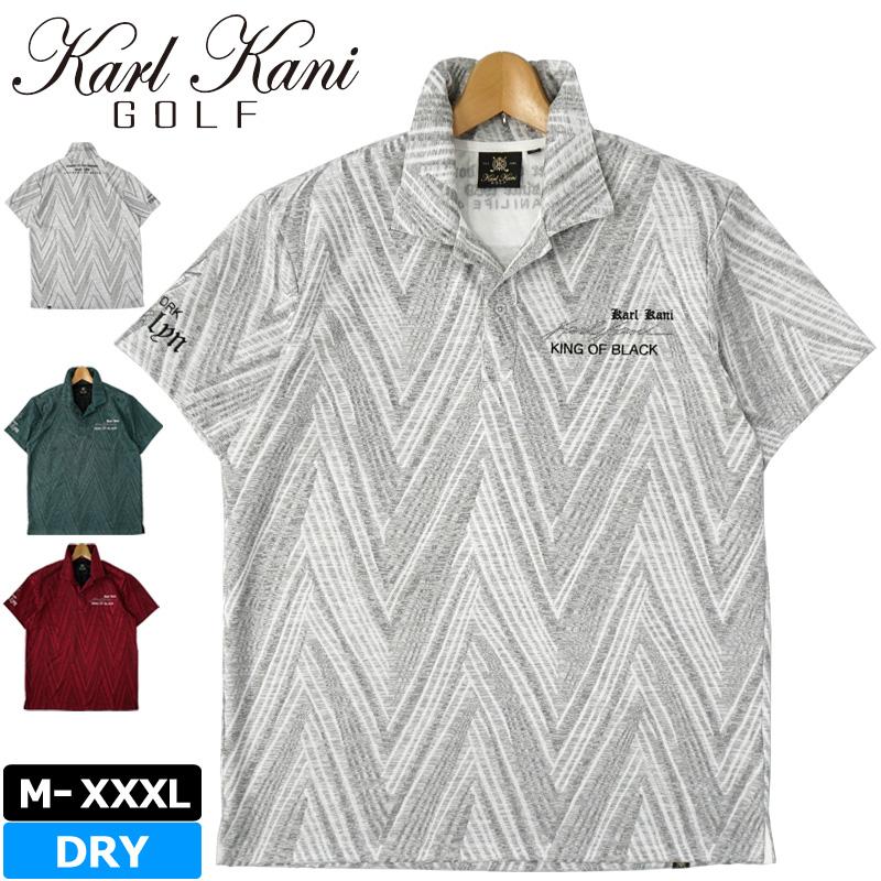 Karl Kani カールカナイゴルフ 吸汗速乾 半袖 ポロシャツ ジャ Karl Kani カールカナイゴルフ 吸汗速乾 半袖 ポロシャツ ジャ