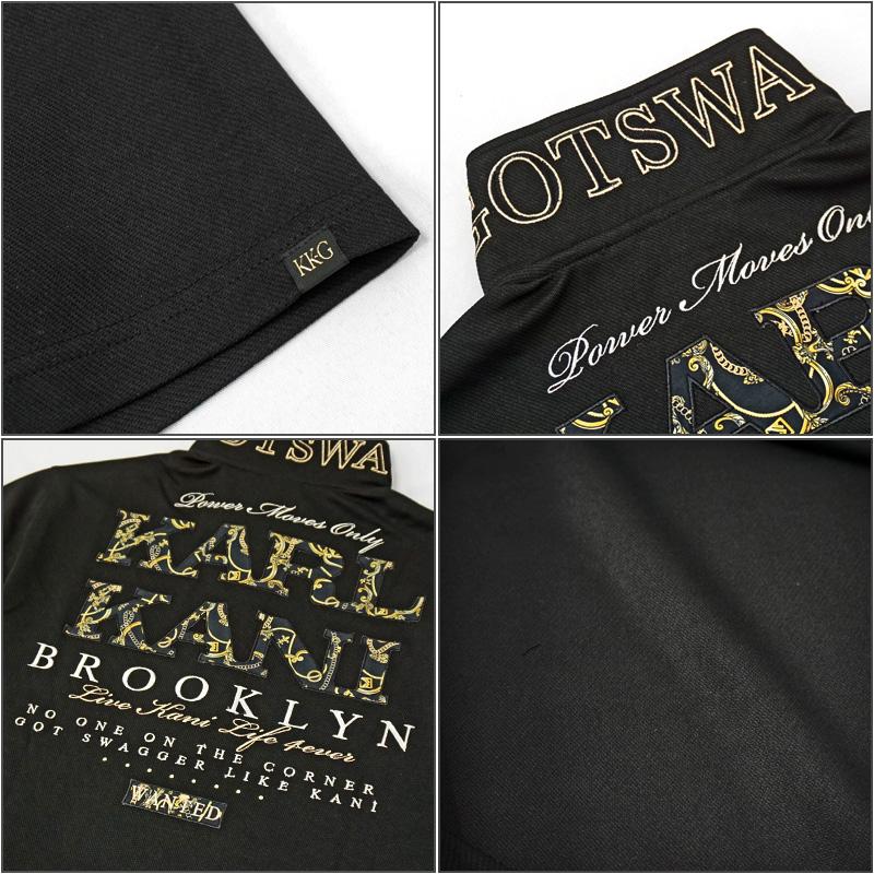 美品【カールカナイ】迷彩カモ柄 刺繍ロゴ ゴルフ ポロシャツ 半袖 S 黒×白 特別訳あり特価】 美品【カールカナイ】迷彩カモ柄 刺繍ロゴ