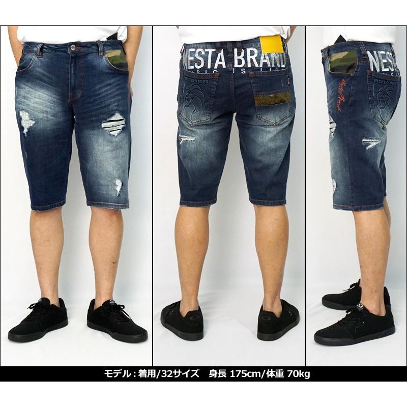 ネスタブランド メンズ ストレッチ デニム ショートパンツ ダメージ加工 2nb1907 Nesta Brand 春夏秋 ss ボトムス ハーフ パンツ カジュアル Nawrn2nb1907 サードウェイブ 365スポーツ 通販 Yahoo ショッピング