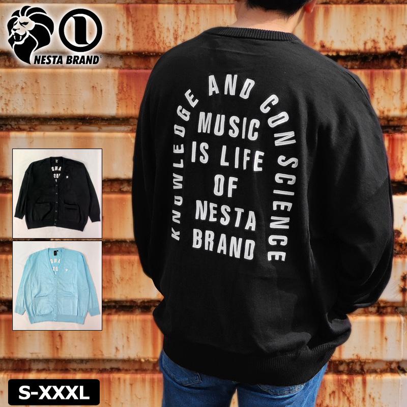 ネスタブランド 長袖 カーディガン 231NB1402 NESTA BRAND ドロップショルダー バック刺繍 【新品】SAAR トップス ファッション ニット MAR3 NESTA BRAND（ネスタブランド） 長袖 カーディガン 231NB1402 NESTA