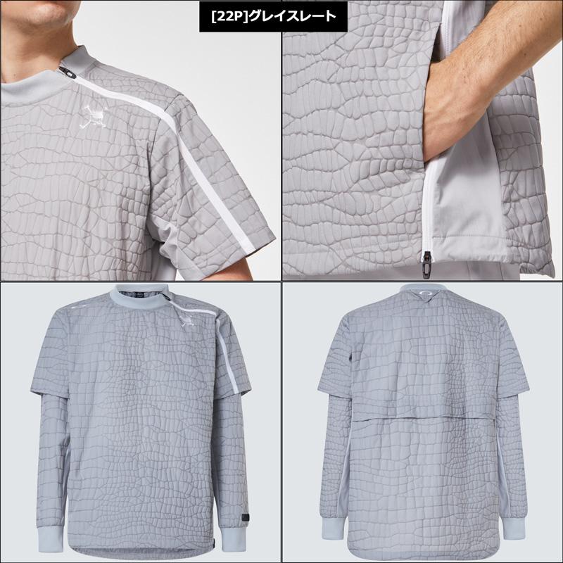 OAKLEY オークリー スカル メンズ 袖着脱式 クルーネック 2Way OAKLEY オークリー スカル メンズ 袖着脱式 クルーネック 2Way