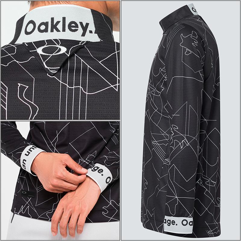 クーポン有 オークリー メンズ 吸汗速乾 モックネック 長袖シャツ FOA404230 SKULL VECTOR LS MOCK SHIRT メール便発送 2WF2 OAKLEY ゴルフウェア SEP2｜thirdwave-365sports｜04