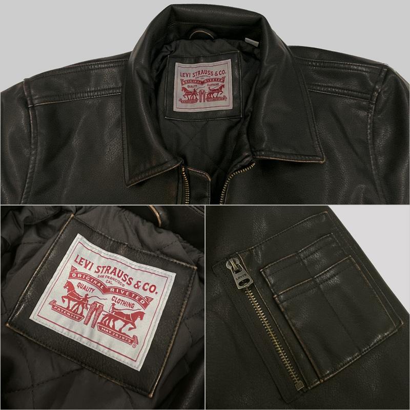 Levi's リーバイス メンズ MA-1スタイル レザージャケット A7753 Levi's リーバイス メンズ MA-1スタイル レザージャケット A7753