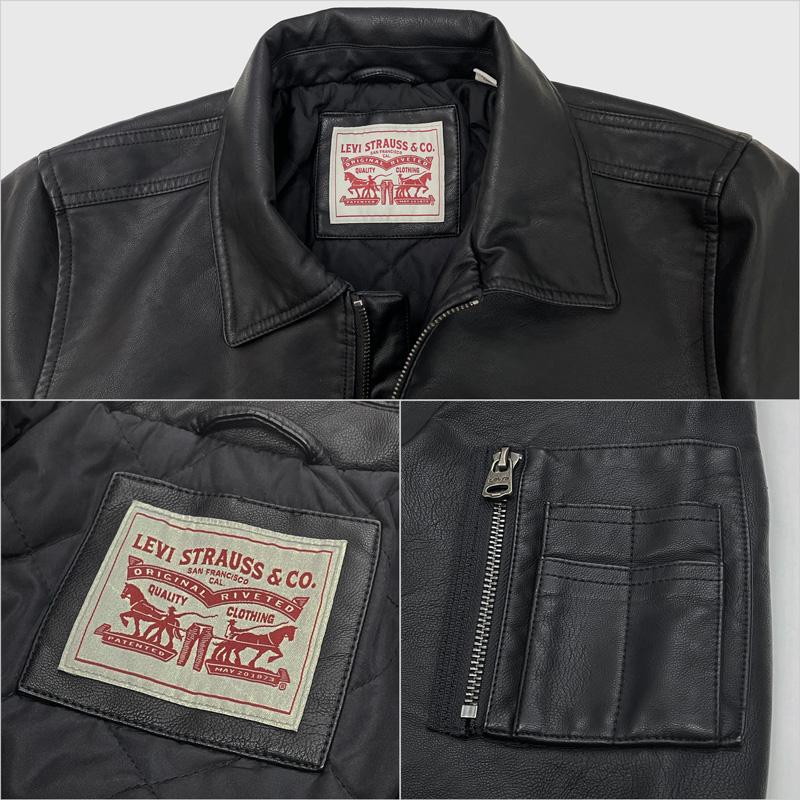 Levi's リーバイス メンズ MA-1スタイル レザージャケット A7753 Levi's リーバイス メンズ MA-1スタイル レザージャケット A7753