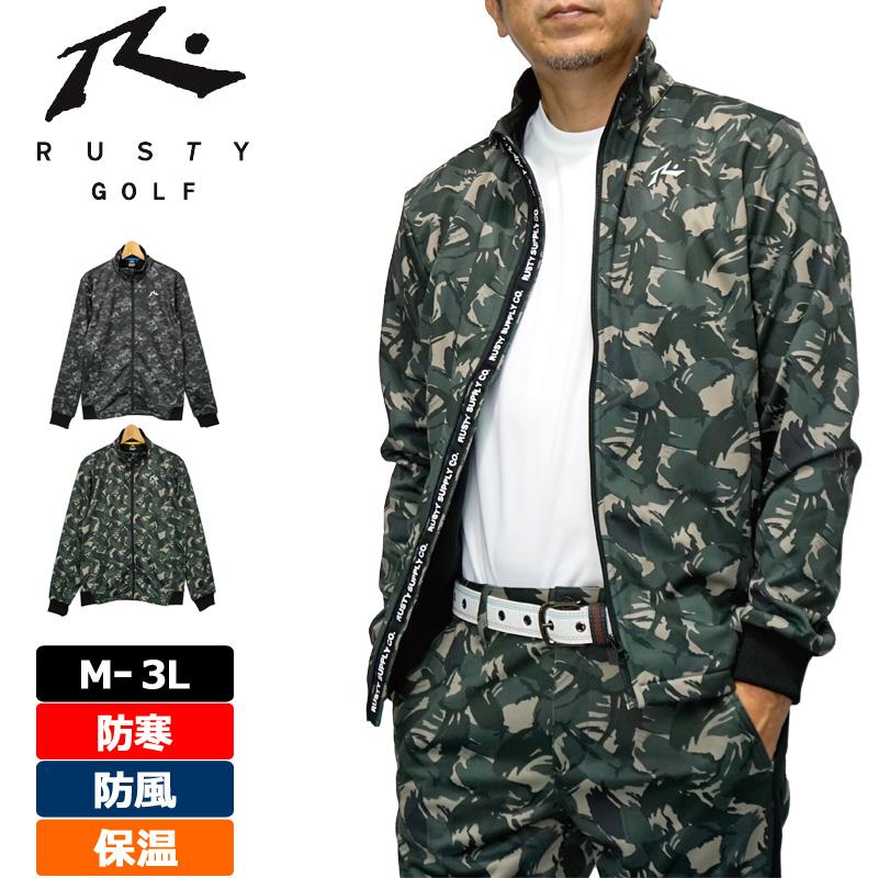 RUSTY GOLF ラスティ ゴルフ メンズ フルジップ 裏フリース