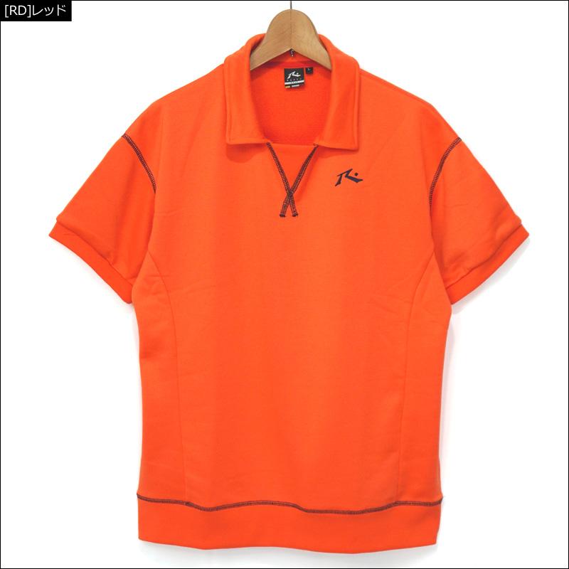 高級ライン　デサントゴルフ ポロシャツ オレンジ/ネイビー　サイズL 高級ライン デサントゴルフ ポロシャツ オレンジ/ネイビー