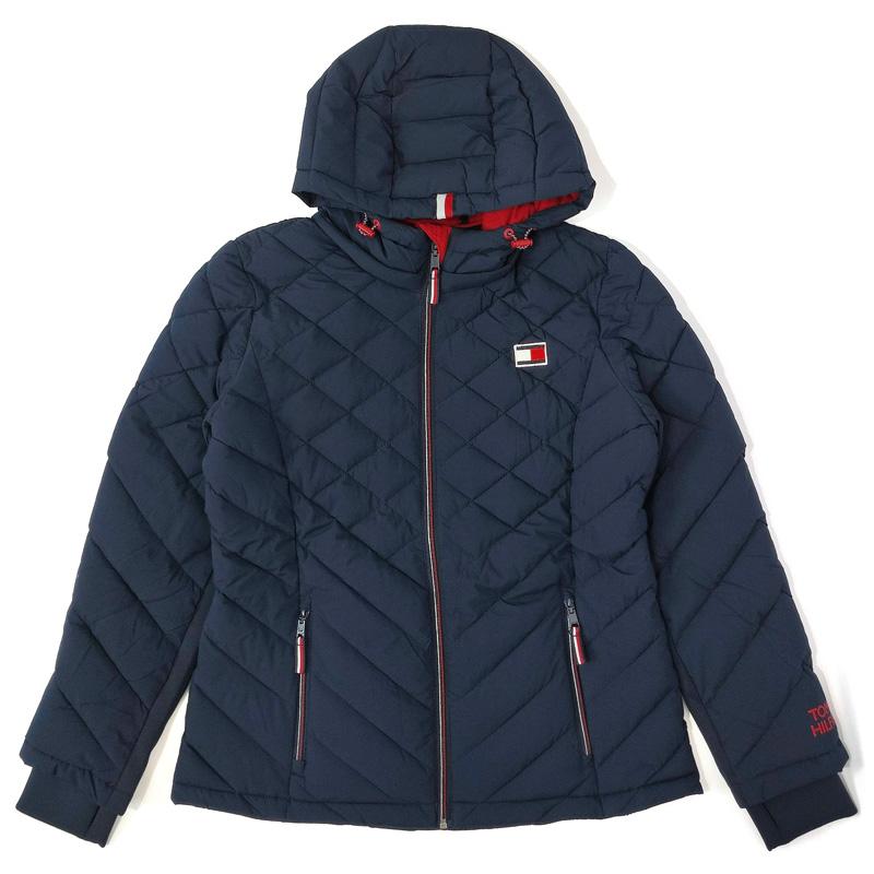 サイズ限定特価 TOMMY HILFIGER トミーヒルフィガー レディース 中綿ジャケット 1612217 ネイビー パッカブル 軽量 ブレサブル 防寒 ゴルフウェア フーディー｜thirdwave-365sports｜03