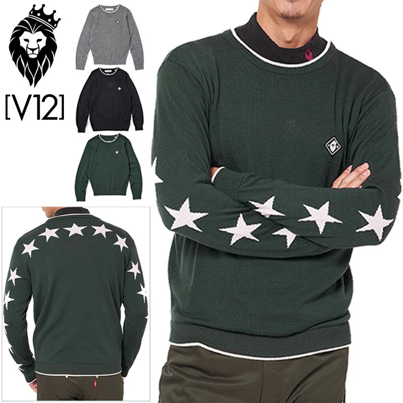 ヴィトゥエルブ　V12 セーター　ニット V12 ゴルフ ヴィ・トゥエルヴ メンズ クルーネック セーター V122020