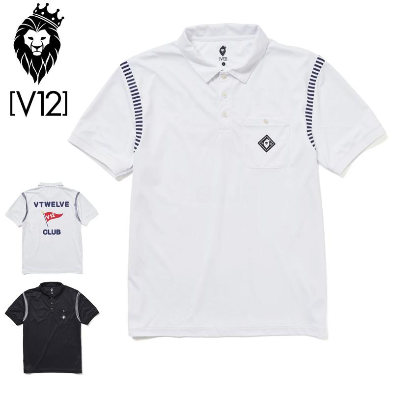 V12 ゴルフ メンズ 半袖 ポロシャツ BOWLING POLO V122110-CT06 ヴィ