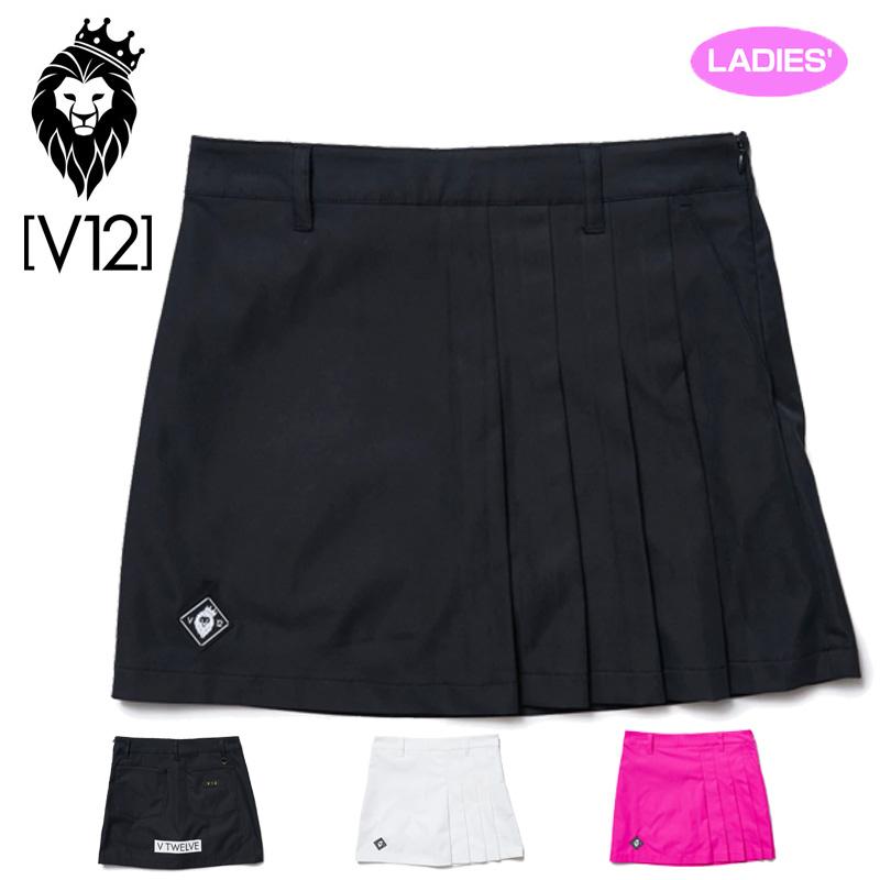クーポン有 V12 ゴルフ スカート PLEATS SKIRT V122210-SK03 
