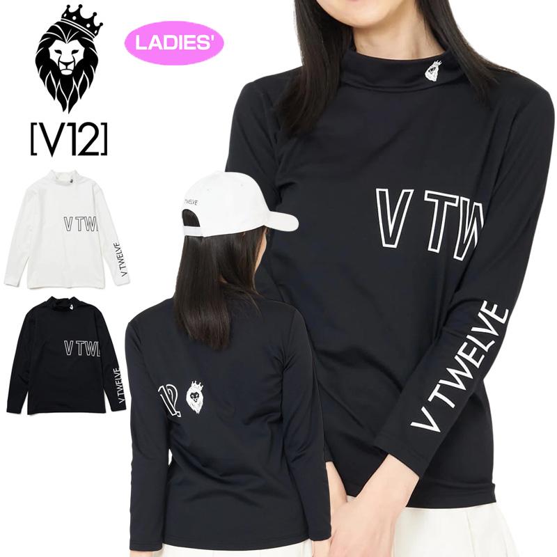 V12（ヴィ・トゥエルヴ） ゴルフ レディース モックネック長袖シャツ