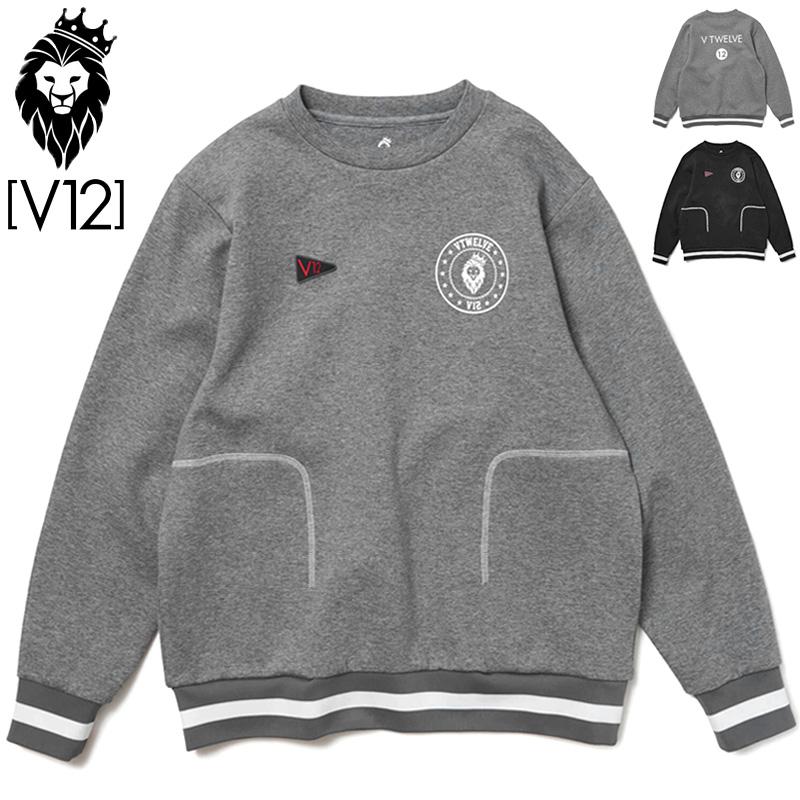 V12 ゴルフ メンズ 長袖 トレーナー MON CREW V122220-SW09 ヴィ・トゥエルヴ 【新品】RCBR ゴルフウェア 長そで おしゃれ クルーネック スウェット トップス V12GOLF V12（ヴィ・トゥエルヴ） ゴルフ メンズ 長袖 トレーナー MON CREW