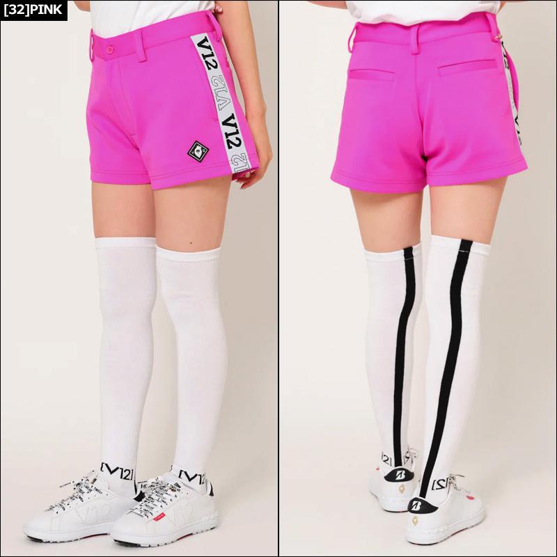 V12 ゴルフ レディース ショートパンツ SIDE TAPE SHORTS V12 ゴルフ レディース ショートパンツ SIDE TAPE SHORTS