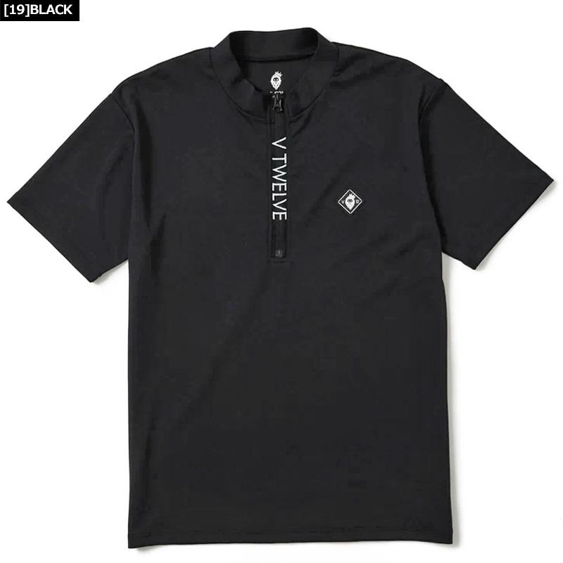 V12 ゴルフ メンズ 半袖 ハーフジップ モックネック シャツ ZIP V12 ゴルフ メンズ 半袖 ハーフジップ モックネック シャツ ZIP