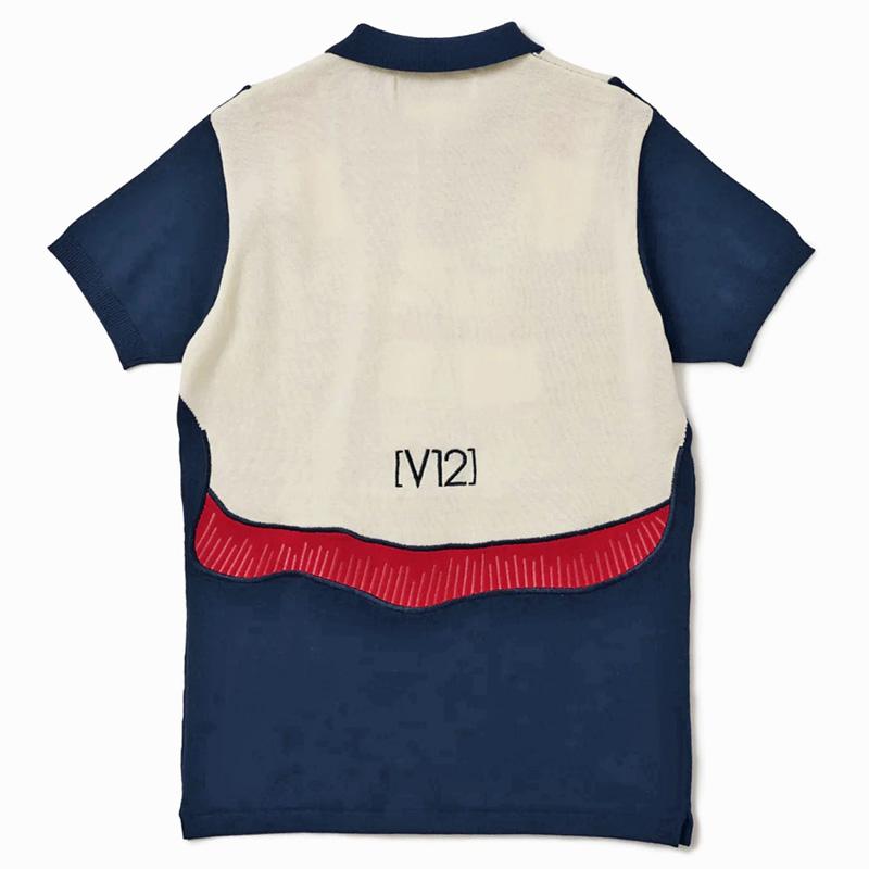 V12 ゴルフ レディース コットンニット 半袖 ポロシャツ FAKE