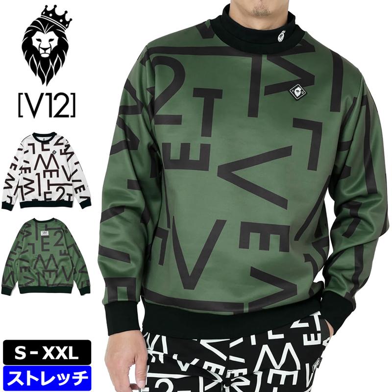 V12 クーポン有 ゴルフ メンズ 長袖 スウェット MIHA CREW